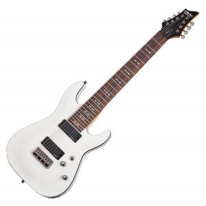 Schecter Omen-8 in Vintage White Guitar Image