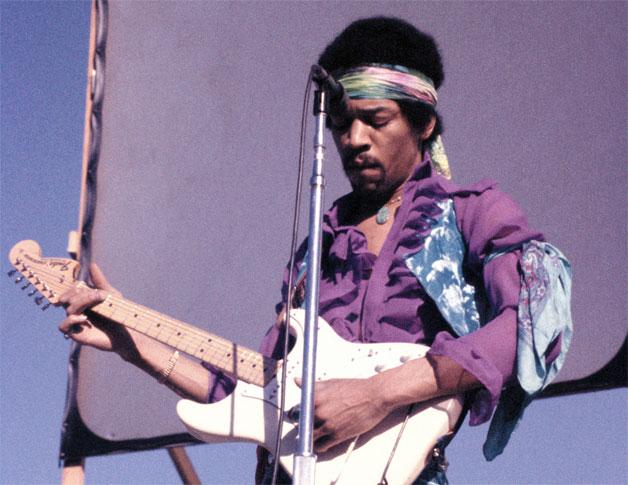 Hendrix Playing Stratocaster