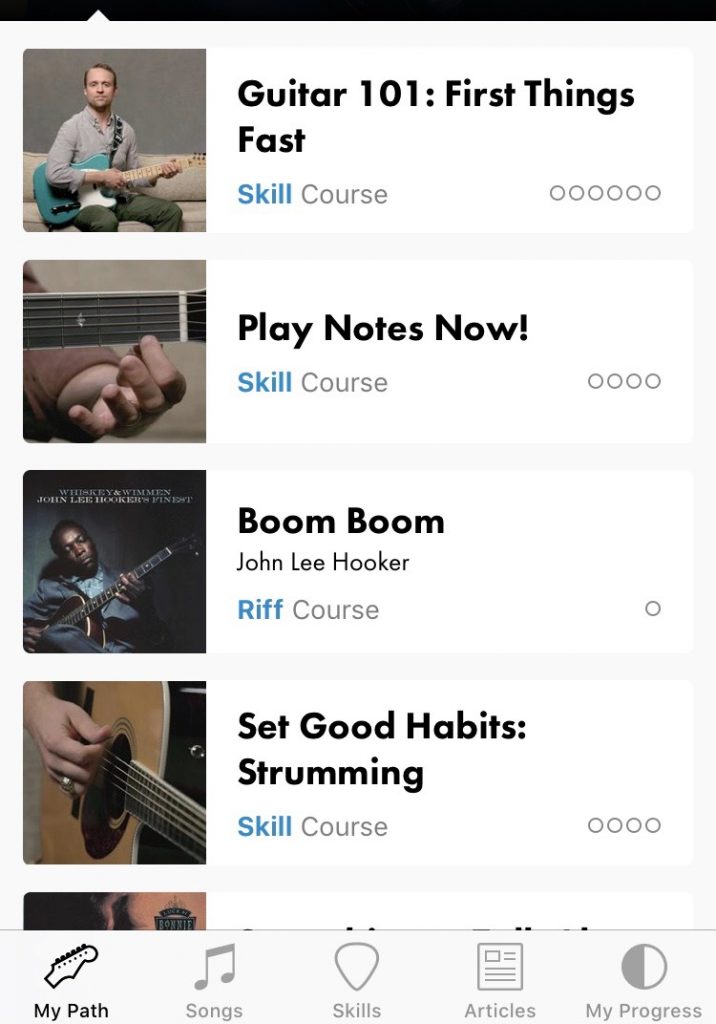 Fender Play App Homepage Image