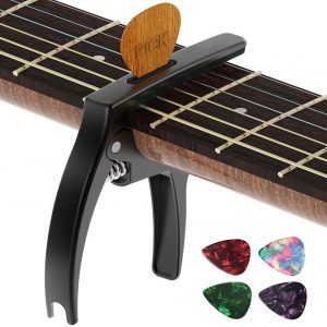 TANMUS 3in1 Guitar Capo (includes pick holder)